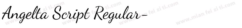 Angelta Script Regular字体转换